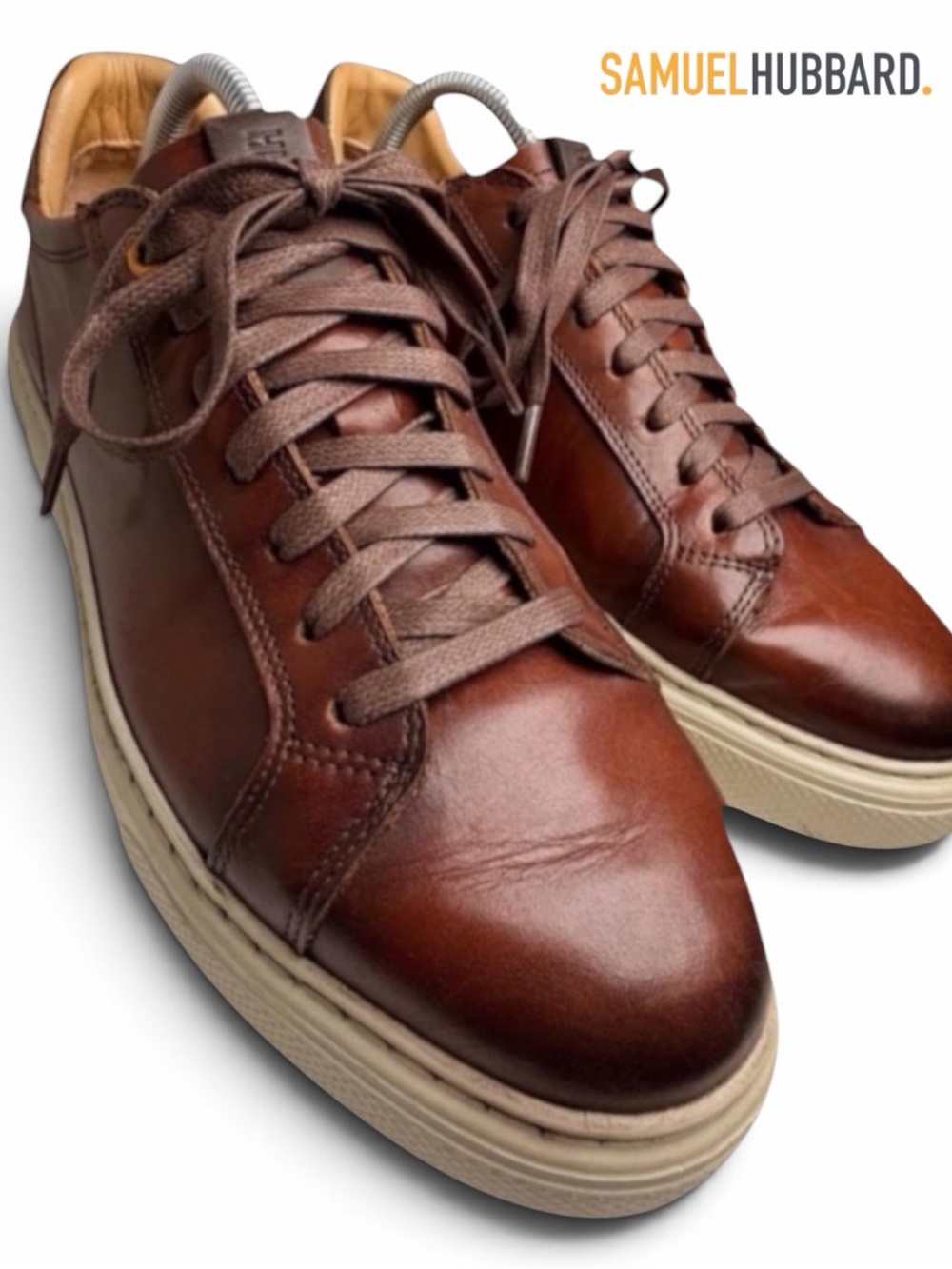 Samuel Hubbard Sunset 2.0 Leather Sneakers Brown Mens 9 Wide